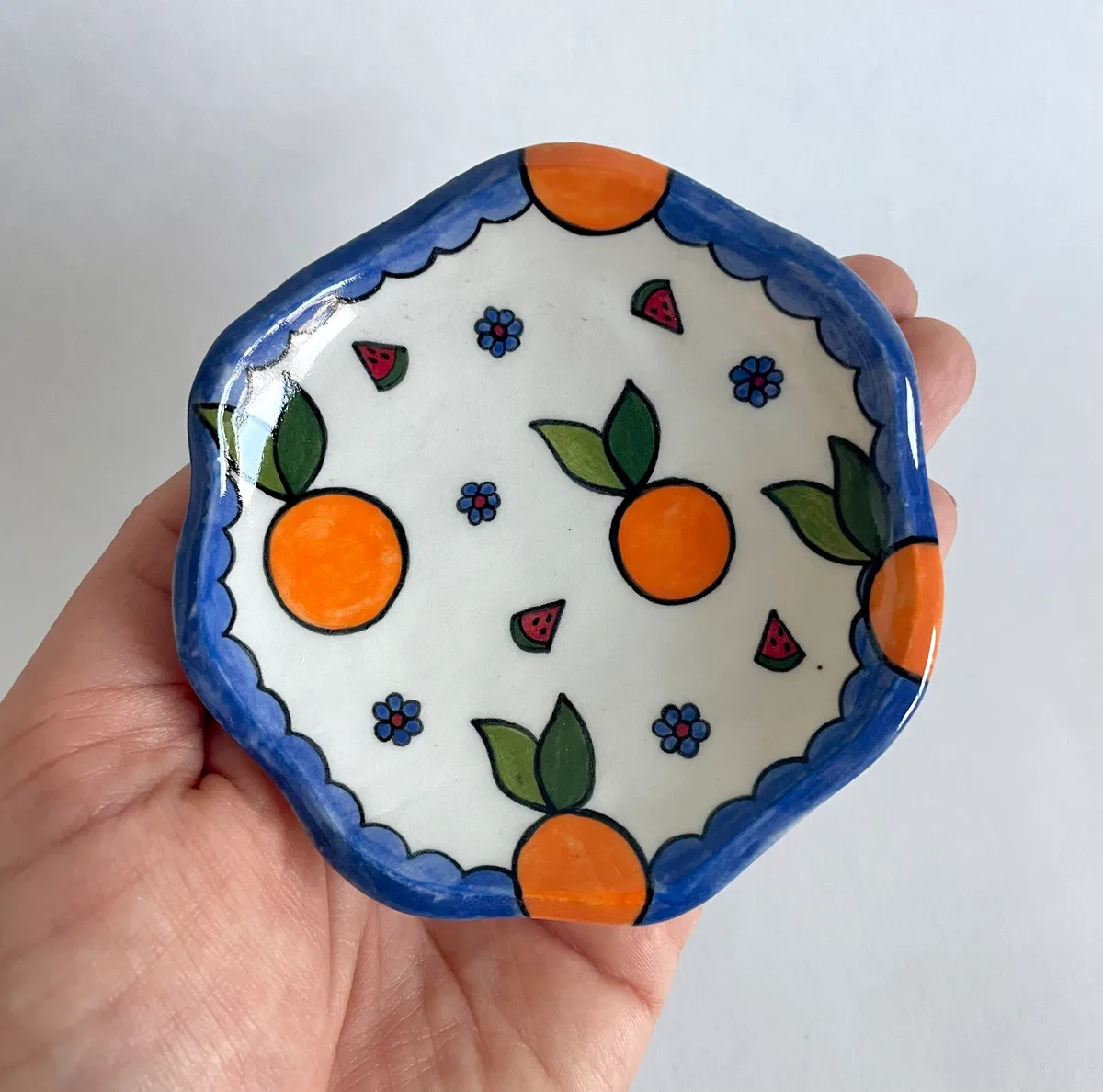 Collaged Tile, watermelon